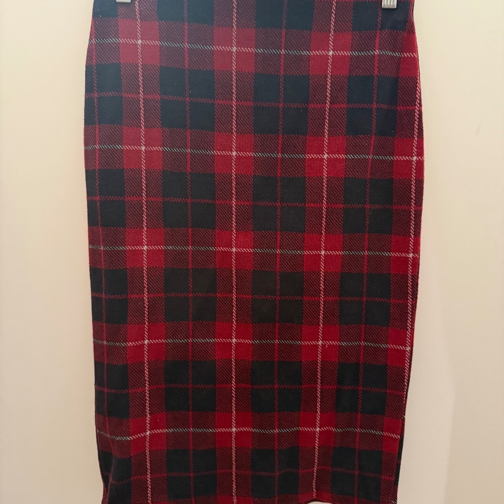 Zara Plaid Pencil Skirt